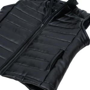 Mens Black Bridger Leather Down Vest
