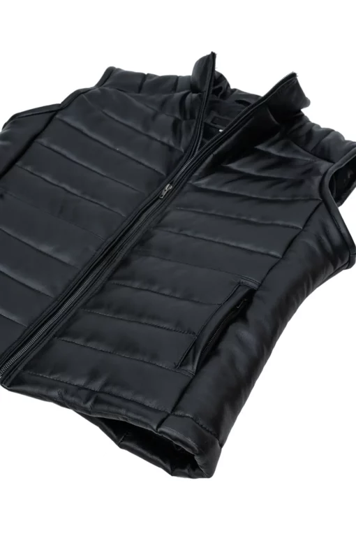 Mens Black Bridger Leather Down Vest