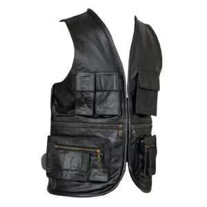 Men's Vintage Brown Biker Leather Vest