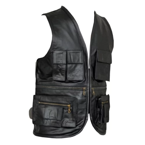 Men's Vintage Brown Biker Leather Vest
