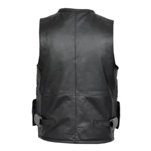Men's Vintage Brown Biker Leather Vest