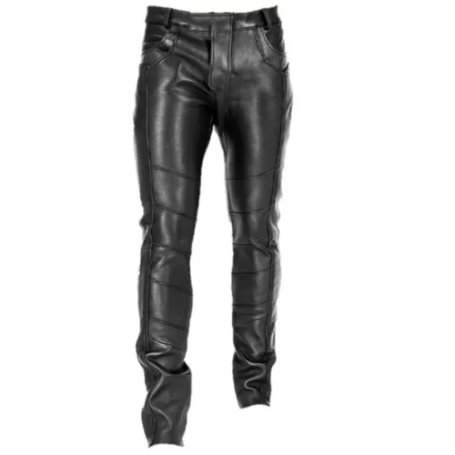 Mens Stylish Black Leather Pants