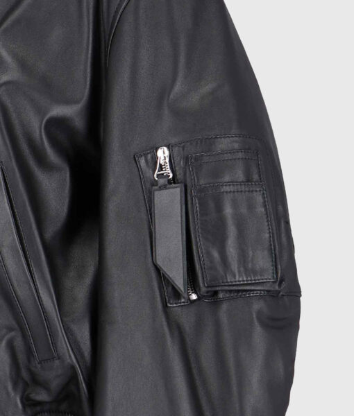 Men's Attico Leather Bomber Jacket