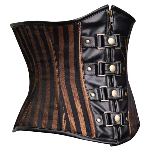 Women Brown Under bust Leather Corset