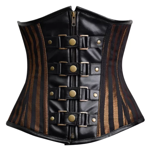 Women Brown Under bust Leather Corset