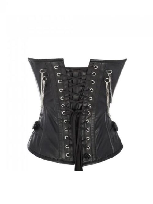 Women’s Black Faux Leather Corset