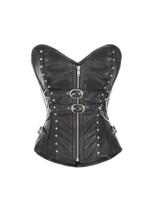 Women’s Black Faux Leather Corset