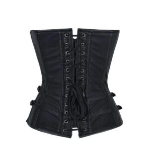 Women's Black Gothic Faux Leather Corset