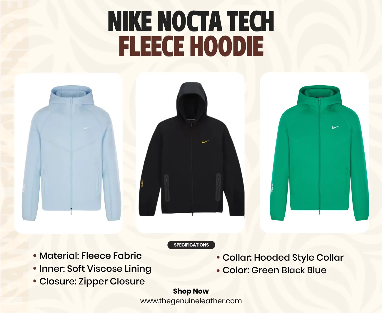 Nike NOCTA Tech Fleece Black Hoodie | Nike Black Hoodie