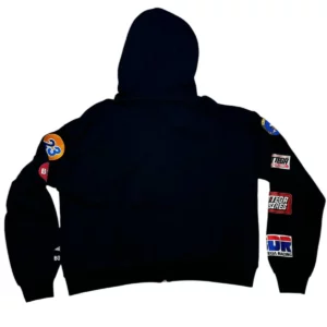 Bottega Desires Patches Fleece Black Hoodie