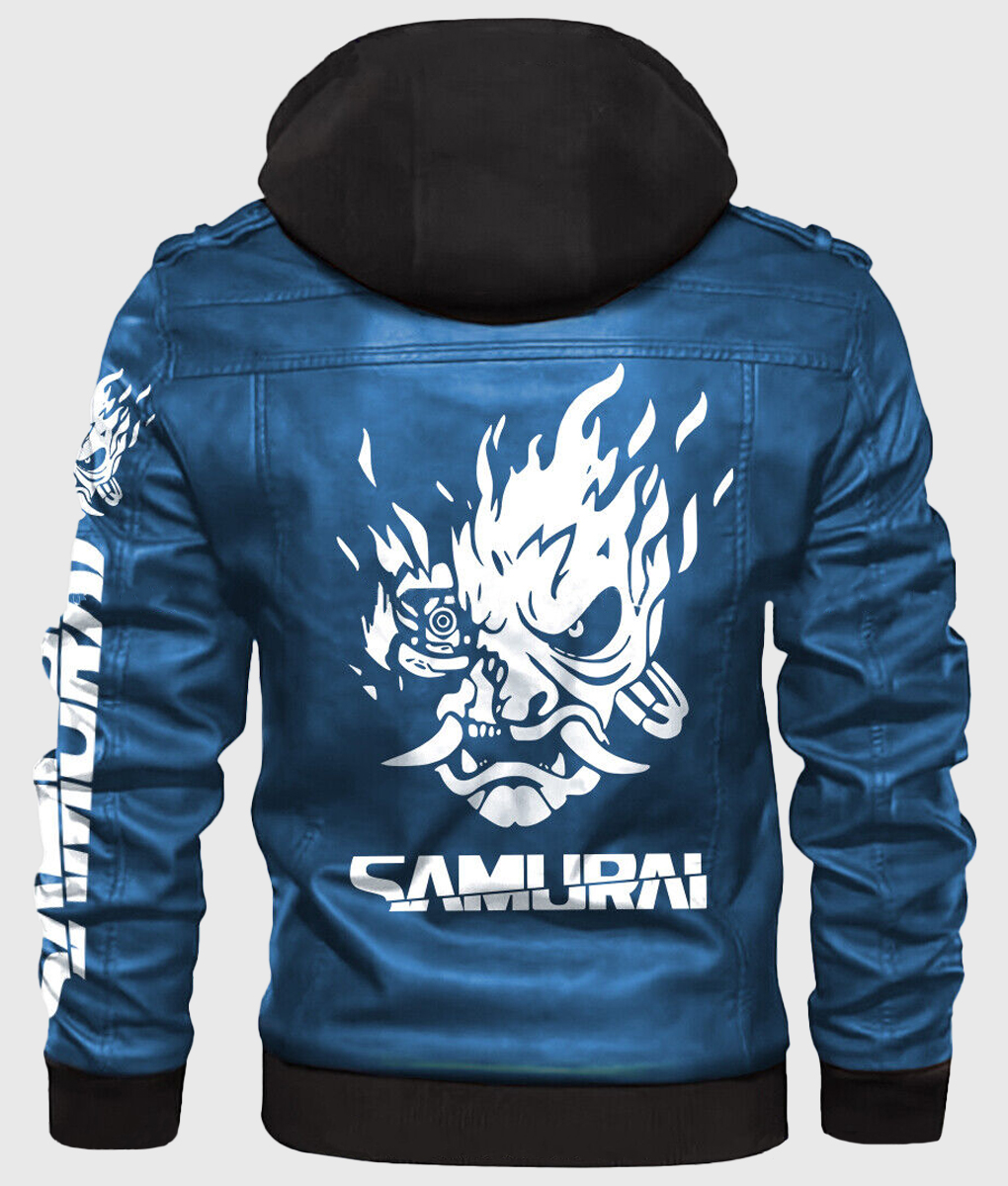 Cyberpunk 2077 Blue Samurai Jacket | Cyberpunk Jacket