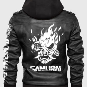 Cyberpunk 2077 Samurai Black Leather Jacket
