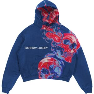 Elevate Style Gateway Luxury Blue Hoodie
