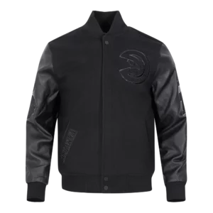 Men's Black Wool NBA Varsity Jacket