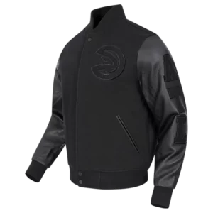 Men's Black Wool NBA Varsity Jacket