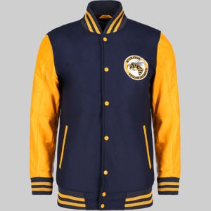 Mens Blue & Yellow Varsity Jacket