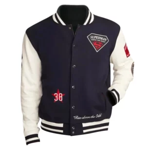 Mens Superman Lucky Varsity Jacket