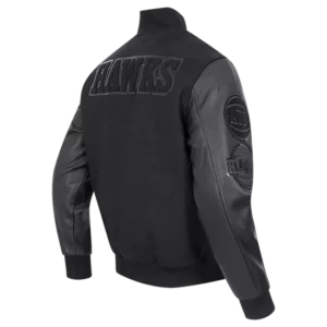 Men's Black Wool NBA Varsity Jacket