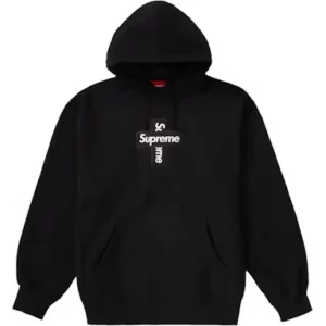 Supreme Cross Box Logo Black Hoodie | Supreme Hoodie