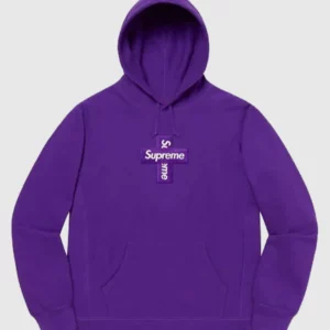 Supreme Cross Box Logo Purple Hoodie | Supreme Logo Hoodie