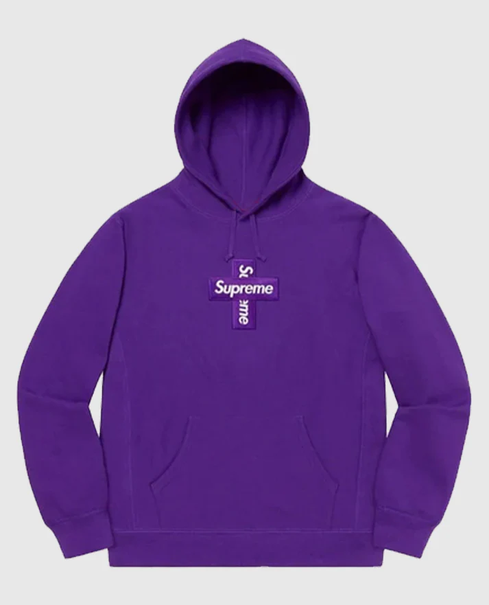Supreme Cross Box Logo Purple Hoodie | Supreme Logo Hoodie