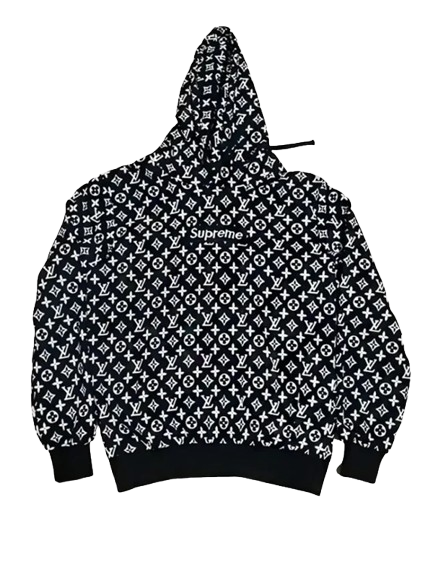 Supreme x Louis Vuitton Black Logo Hoodie | Supreme Hoodie