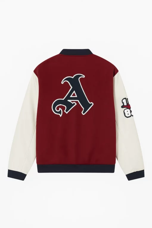 Arsenal Red and White Varsity Jacket | Arsenal Varsity Jacket