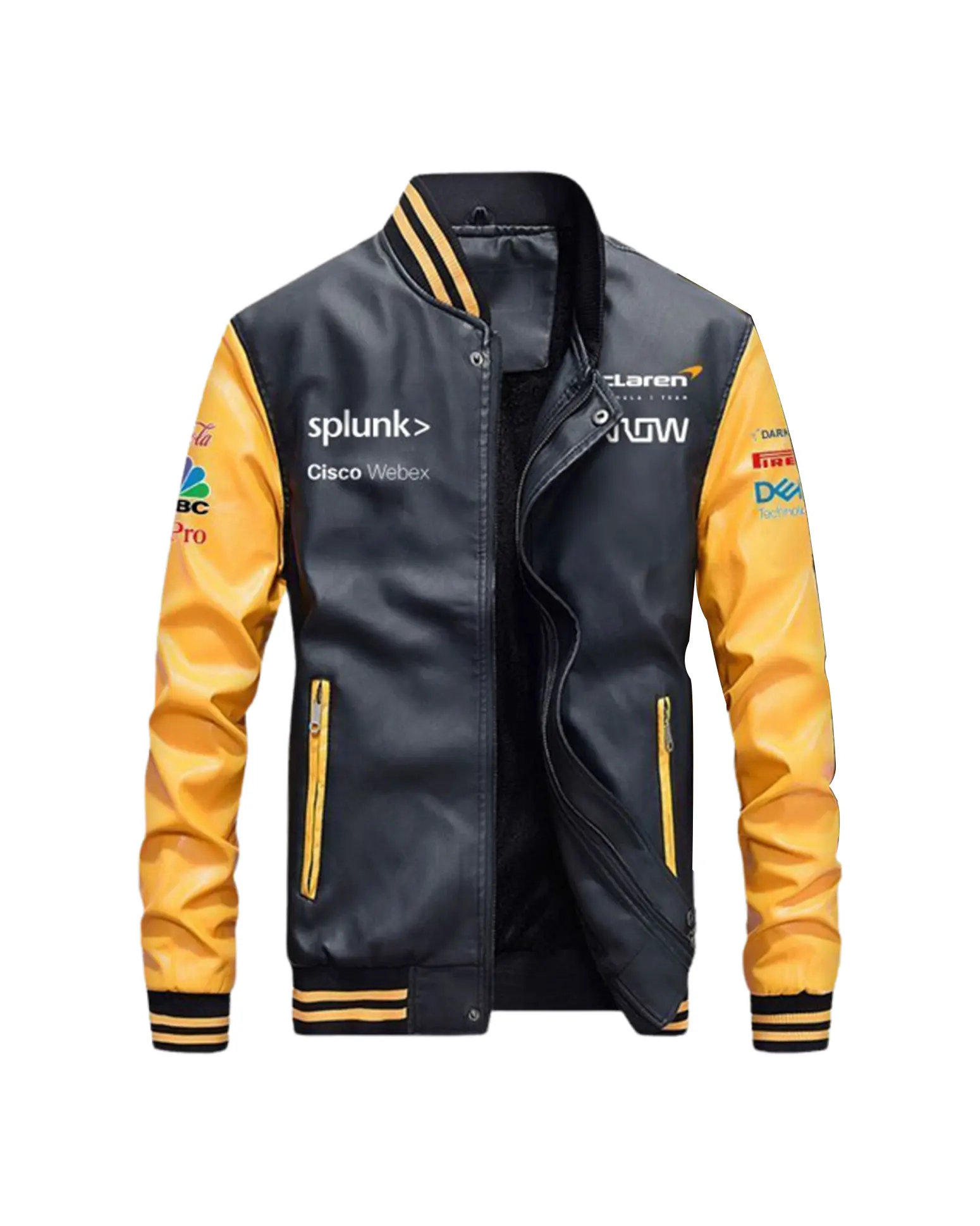 F1 McLaren Formula Leather Black Jacket