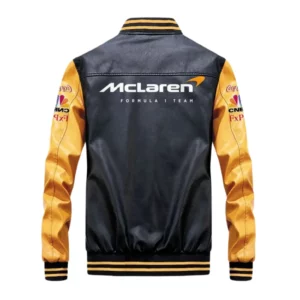 F1 McLaren Formula Leather Black Jacket