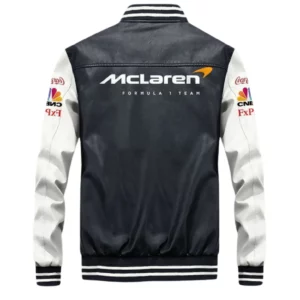 F1 Mclaren Formula Black Leather Jacket