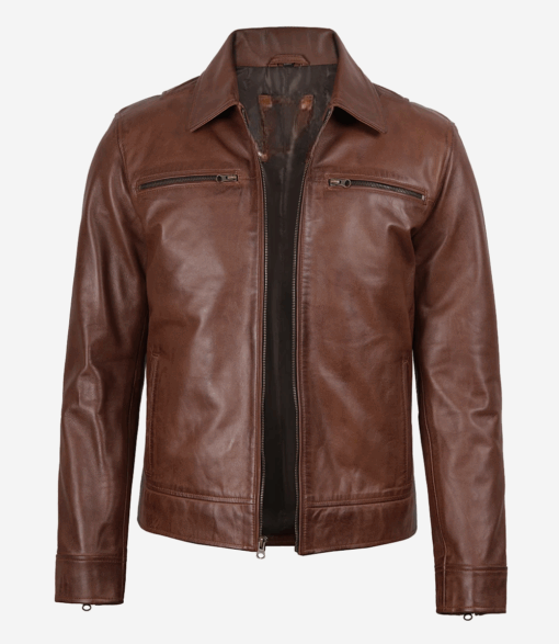 Men's Lambskin Brown Leather Jacket | Brown Leather Jackets