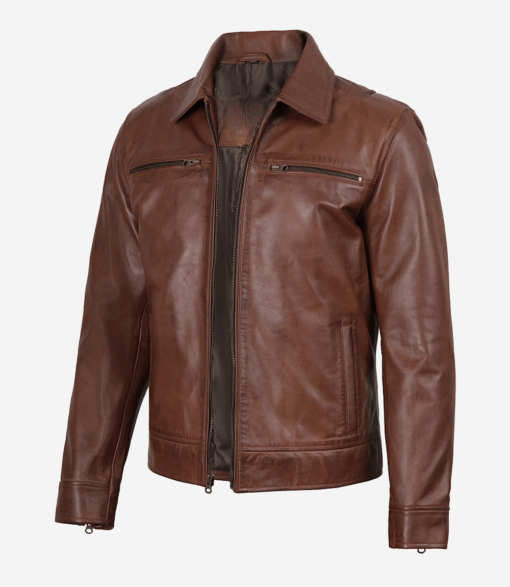 Men's Lambskin Brown Leather Jacket | Brown Leather Jackets
