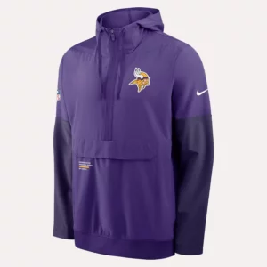 Vikings Nike Sideline Anorak Hoodie Jacket
