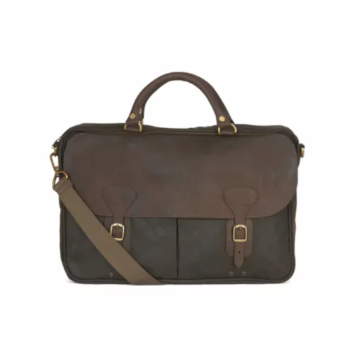 Men’s Barbour Wax Leather Briefcase