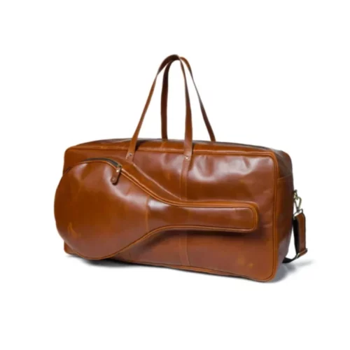 Buffalo Brown Leather Tennis Duffle Bag
