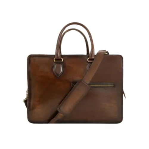 Maverick Modern Dark Brown Leather briefcase bag
