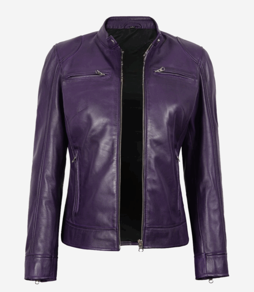Dodge Womens Real Lambskin Leather Jacket