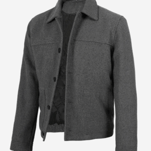 Kevin's Men’s Gray Wool Button-up Jacket
