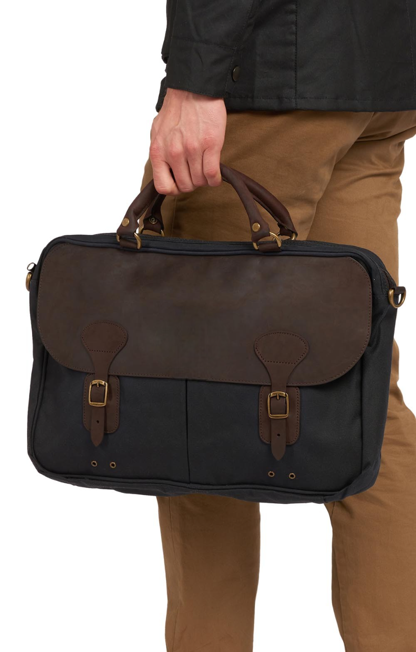 Laptop Bag Barbour Wax Leather Bag Barbour Men's Waxed Cotton