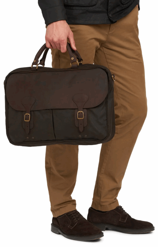 Men's Barbour Wax Leather Briefcase | Barbour Wax Leather Bag