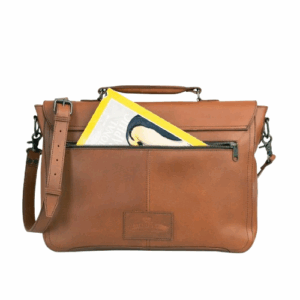 Roosevelt Brown Leather Laptop Messenger Bag