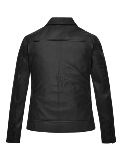 Womens Emma Stone Black Leather Jacket