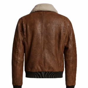 Ace Brown Bomber Leather Jacket