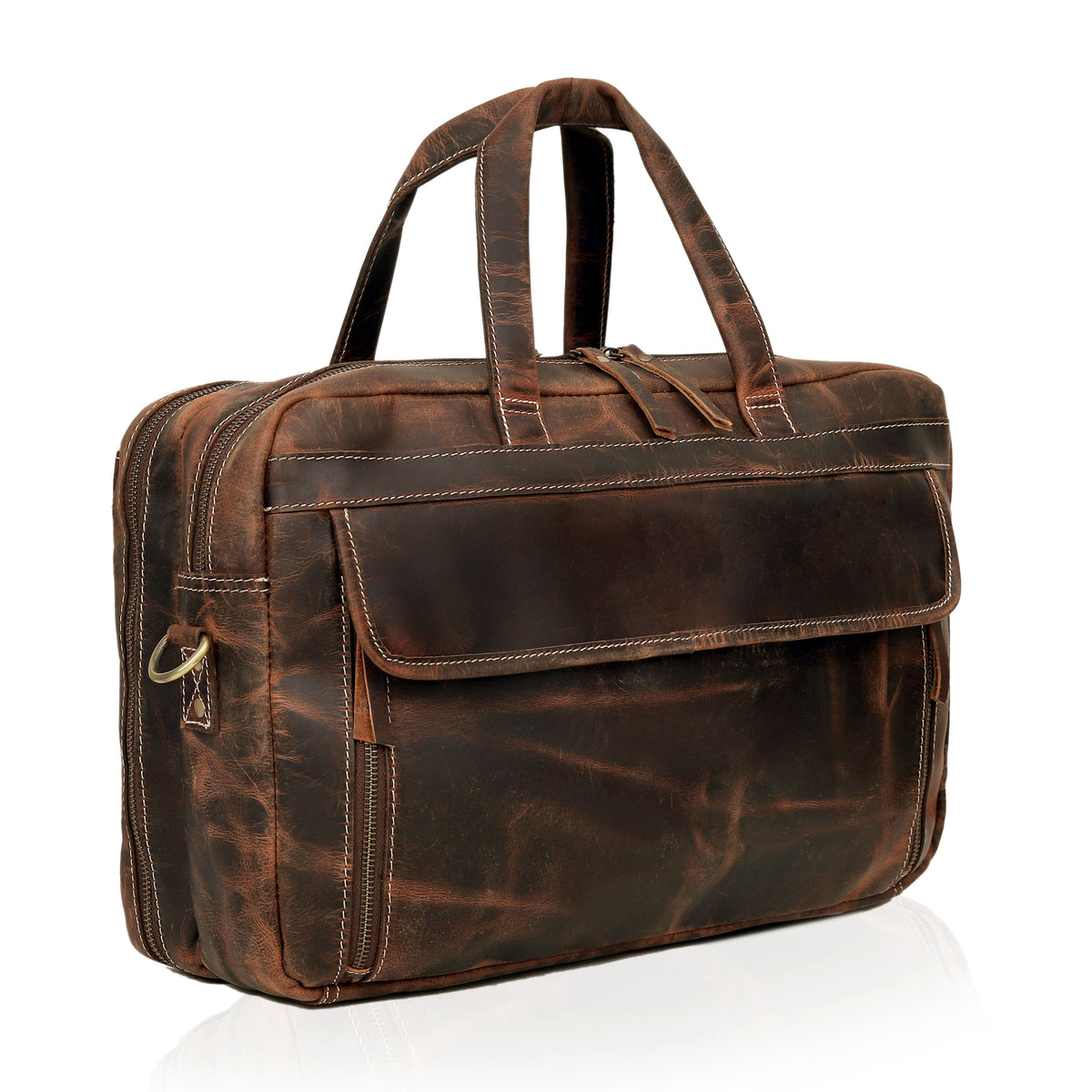 American Brown Leather Briefcase Bag
