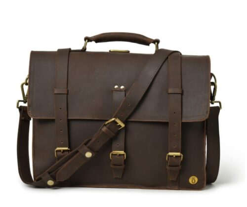 Barbour Leather Messenger Laptop Bag