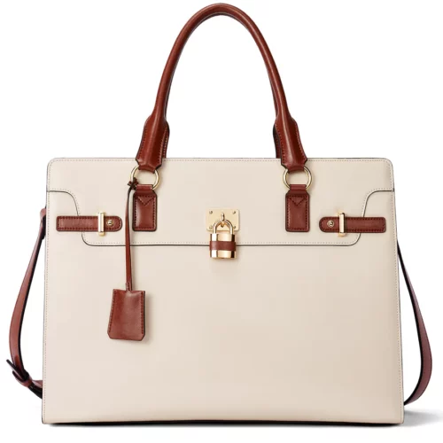 Machk Bostanten Vintage Style Leather Briefcase