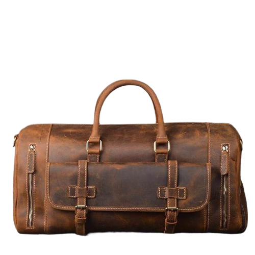 Men Clay Leather Duffel Bag