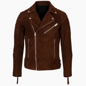 Men's Armand Mocha Suede Biker Jacket