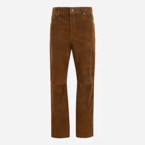 Men's Biker Style Suede Leather Pants