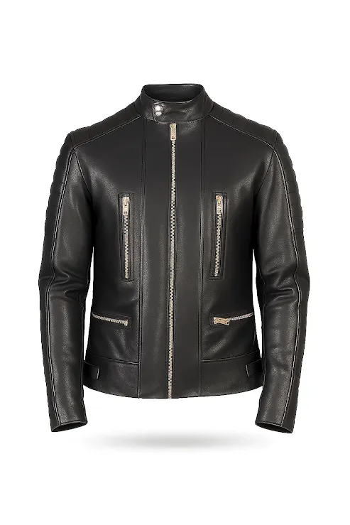 Men’s Black Biker Leather Jacket